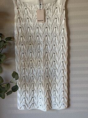 INDUSTRY White Knit Maxi Skirt